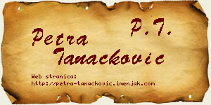 Petra Tanacković vizit kartica